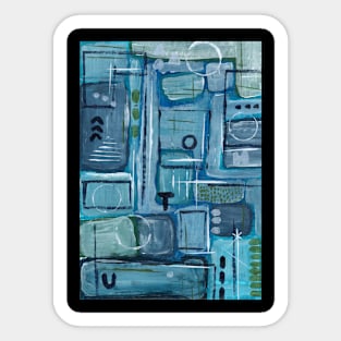 Art Acrylic artwork abstract painting Sticker